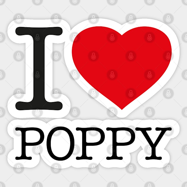 I LOVE POPPY Sticker by eyesblau